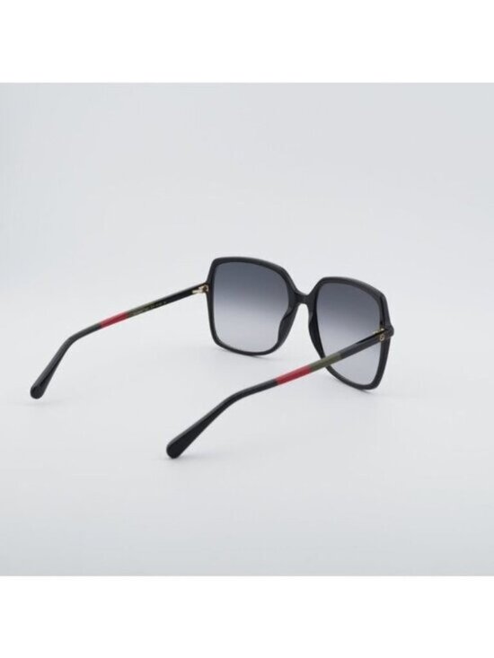 Gucci GG0544S 007 Sunglasses Shiny Black Square Frame, Grey Gradient Lenses main image 9